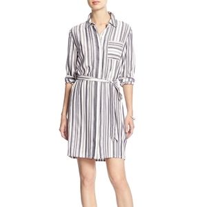 Banana Republic Striped Belted Shirt Dress Size 4